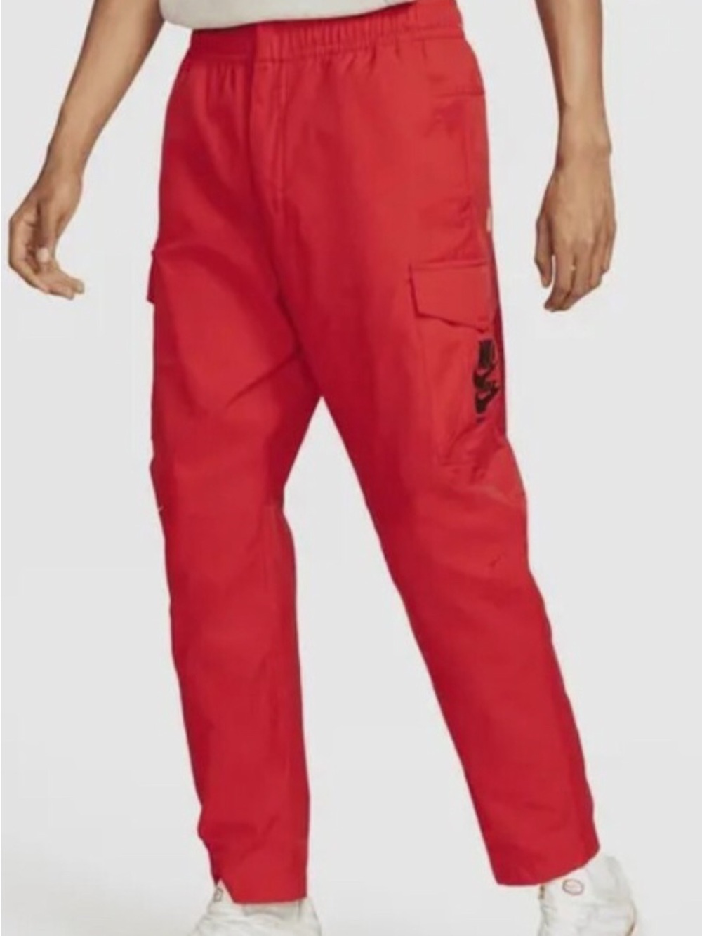 Nike Sportswear Mens Essentials Woven Logo Cargo Pants (DM6869-657) Red Large